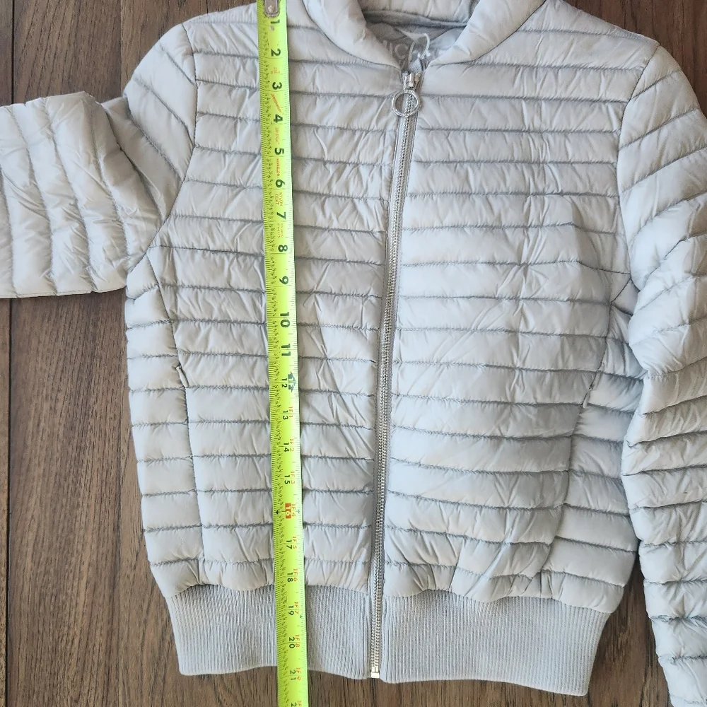 NWT Michael Kors XS Down Jacket Silver Packable - Picture 12 of 14